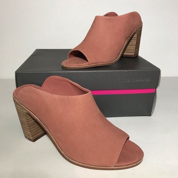 Vince Camuto Mesella Peep-Toe Mules- Sushi - Picture 4 of 6